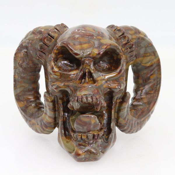 Skull Horned Damon Bamboo Stone